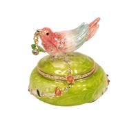 Limtula Cuteness Bird Treasure Box Hand Painted in Exquisite Techniques Suitable for Jewelry Storage and Artistic Home Adornment Small Decorative Desk Box