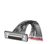 Limtula DB9pin / DB15P / DB25P Adapter to Wire Cable with Numbered Sleeve 50cm Length Copper Conductors Cord Flame Retardant PTFE Insulated Wire