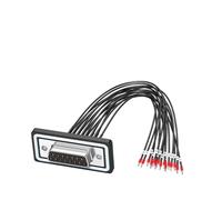 Limtula DB9pin / DB15P / DB25P Adapter to Wire Cable with Numbered Sleeve 50cm Length Copper Conductors Cord Flame Retardant PTFE Insulated Wire