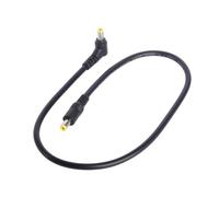 Limtula DC5521 / 5525 Connector Cable, 5.5x2.5mm | 2 Piece 18AWG Straight Plug 90 Degree End for Tight Low Voltage Routing with Matching Round Socket Devices