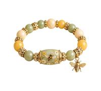 Limtula Decorative Beaded with Elastic Wrist Loop, Charm Detail, Smooth Feature Bead for Casual Outfit Pairing Themed Charm Jewelry Elastic Wrist Accessory Decorative Bead Jewelry Lightweight Daily
