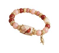 Limtula Decorative Beaded with Elastic Wrist Loop, Charm Detail, Smooth Feature Bead for Casual Outfit Pairing Themed Charm Jewelry Elastic Wrist Accessory Decorative Bead Jewelry Lightweight Daily