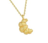 Limtula Delicate Croissants Necklace Accessory Sturdy Alloy Necklace in Fun Croissants Shape Elegant Neck Chain for Gatherings Unique Designs Jewelry