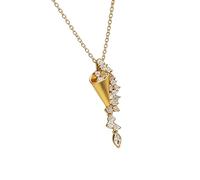 Limtula Delicate Funnel Shape Necklace Dainty Star Pendant Clavicle Chain Showcasing a Dreamy Pattern Star Necklace