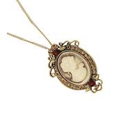 Limtula Delicate Sculpted Hollow Pendant Chain Jewelry with Crystal Embellishments Comfortable Lightweight Accessory for Women Statue Hollow Out Pendant Necklace