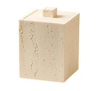 Limtula Desktop Resin Organizers Cotton Swabs and Toothpicks Japanese-Styles Stone Texture Size Easy to Cleaning Sturdy Resin Storage Organizers