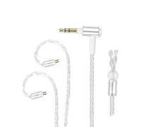 Limtula Double Pin 0.78mm Sound Cable Wire Silver Plated Braided PVC Sheath 3.5mm Connector Line for TF10 Earphone