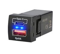 Limtula Double Port Car Fast Charging Adapter QC3.0 USB A PD30W TypeC Car Cigarettes Vehicles Charging Head