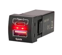 Limtula Double Port Car Fast Charging Adapter QC3.0 USB A PD30W TypeC Car Cigarettes Vehicles Charging Head