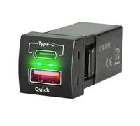 Limtula Double Port Car Fast Charging Adapter QC3.0 USB A PD30W TypeC Car Cigarettes Vehicles Charging Head