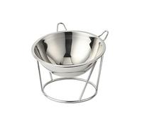 Limtula Easy Rinse Pet Bowl for Cats and Small Dogs, Silver | Elevated Stainless Steel Slow Feeding Feeder, 450 Ml with Stand Home