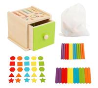 Limtula Educational Wooden Insertion Box Featuring Shape Matching and Color Identification Fun Early Learning Toy for Little Entities Kids Shape Recognition Toy