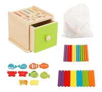 Limtula Educational Wooden Insertion Box Featuring Shape Matching and Color Identification Fun Early Learning Toy for Little Entities Kids Shape Recognition Toy