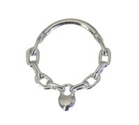 Limtula Elegant Heart Chain Septum Rings Surgical Stainless Steel Nose Jewelry Pieces For Women And Girls/Silver 8/10MM Septum Rings