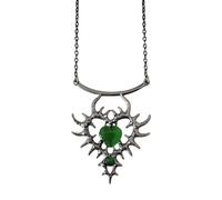 Limtula Elegant Sturdy Alloy Love Heart Necklace Pendant Adorned With Crystals Adjustable Length Portable For Personalize Fit Trendy Women's Accessory