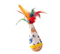 Limtula Entertaining Wobbly Cats Toy Auto Balancing Fun Exercise and Mental Stimulation Wobbles Ball Wear-Resistant Chew Toy Tumbling Cats