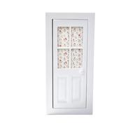Limtula Entry Door Accent White Miniature Doll House Decor, A