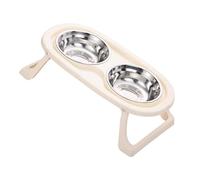 Limtula Ergonomic Dog Bowls With Double Bowl Splash Proof Dish For Eating Pastel Color Dish Dishwasher Safe Stainless Steel Pet