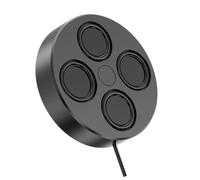 Limtula External Computer Sound Unit Mount Design | USB Power 2.0 Stereo Format, Small Round Body for Workstation Video Music Calls, Black