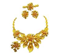 Limtula Fashionable Bridal Accessories Set Alloy Necklace and Studs Earrings for Women Attending Grand Celebration Bridal Jewelry Set