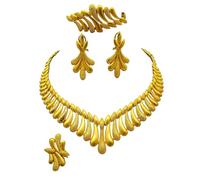 Limtula Fashionable Bridal Accessories Set Alloy Necklace and Studs Earrings for Women Attending Grand Celebration Bridal Jewelry Set