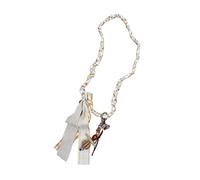 Limtula Fashionable Long Necklace with Fabric Dog Charm Adjustable Length Sweater Chain Accessories for Everyday Wear Elegant Fabric Dog Pendant Necklace