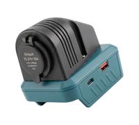 Limtula Field Power Converter for BL1830, Blue | 18V Tool Battery Use, 10A Output Socket, USB-a Type-C Charging Panel, Organized Portable Layout with Storage Bag