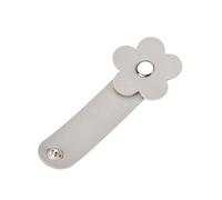 Limtula Flower Shaped Cable Ties Cord Clip for Headphones and Cables PU Leather Winder with Snap Closure Desgns Decorative Flower Cable Management