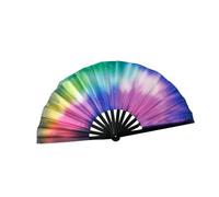 Limtula Foldable Fluorescent Reactive Bamboos Raves Fan For Music Festivals DiscosNight Costume Parties Carnivals Celebration Festival Accessories