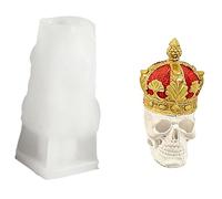 Limtula Food Grade Silicone Mold Intricate Crowns Skull Pattern Unique Making Decor Tool Flexible Craft Mold