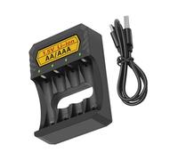 Limtula Four Slot 1.5V Lithium Batteries Charging Dock with Type C Input, for AA and Triple a Batteries Protective Features Type C Battery Charging Dock