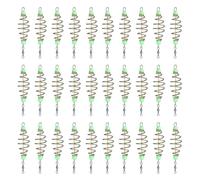 Limtula Freshwater Feed Holder Spring Hand Rod Carp Fishing Accessory, Glow Feeder Coil Structure, Stainless Steel Loop Connector Set, 30 Pieces for Low Light Silver Carp Spring Bighead Feeder Glow