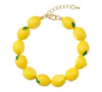 Limtula Fruit Beaded Resin Jewelry with Gold-Tone Lobster Clasp, Colorful Accessory for Daily Styling Resin Fruit Bead Adjustable Novelty Jewelry Colorful Accessory Party Styling Art Event