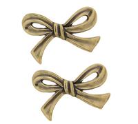 Limtula Furniture Hardware Brass Ribbon Cabinet, Aged Color 2PCS