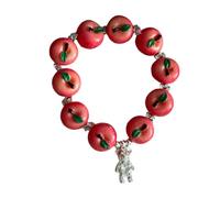 Limtula Glossy Bead Fruit-Inspired Resin Jewelry with Faceted Spacers, Stretch Slip-on Fit, Everyday Wrist Accent Fruit Bead Stretch Resin Elastic Charm Glossy Wrist Jewelry Daily Wear Slip
