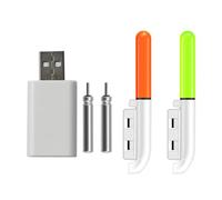 Limtula Glow Sticks Fishing Tackle Tool with Rechargeable Battery Lamp Rod Tip Tube LED Night Fishing Poles Green Tip Light Float