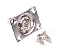 Limtula Guitar Input Output Jacks Socket Plate Rectangular 1/4 Inch (6.35mm) with Mounting Screws for Electric Guitar Bass Parts