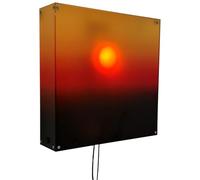 Limtula Handcrafted Acrylic Wall Light with Moving Sun Designs Manual Control Pull Cord Enhances Mindfulness and Room Aesthetic Artistic Sunrises Sunset Lamp Room Decors