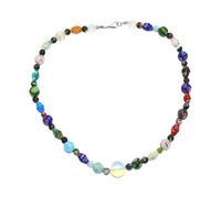 Limtula Handcrafted Millefioris Glass Beaded Necklace Italian Jewelry Accessory For Women Elegant Female Opal Bead Accessories Italian Blown Glass Necklace With Certificate