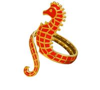 Limtula Handmade Alloy Seahorse Rings With Distinctive Oil Drop Finish For Daily Wear Or Special Occasions Fashion Statement