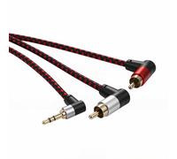 Limtula Home Stereo Cord 3.5mm to Red White Plugs, 1m