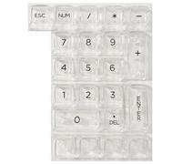 Limtula Improve Keyboard Aesthetics 22Key Transparent Ice Crystal Keycaps for Numeric Keypads Convenient Keycaps Crystal Shine