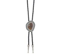Limtula Indigenous Styles Leather Tie with Stone Pattern Acrylic and Alloy for Men Women Western Necklace