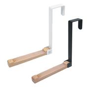 Limtula Innovative Foldable Over Door Hooks with Nonslip Protections Sturdy Wooden Hanger for Bathroom Bedroom Organization Over The Door Hooks Hanger