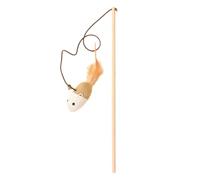 Limtula Interactively Cats Toy with Natural Cotton Rope and Wooden Handle Teaser Wand for Indoor Play and Exercise Colorful Rod Wand Toy