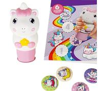 Limtula Kids Stamp Sticker Fun Activity Set with 100pcs Foam Stickers for Creative Crafting Stamp Book Child Educational Toy Fine Motor Skill Development