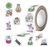 Limtula Lab Cartoon Stickers Suitable for Notebook Phone Case Decoration Waterproof PVC Adhesive Art Supplies Crafting Essential Waterproof Chemistry Decals