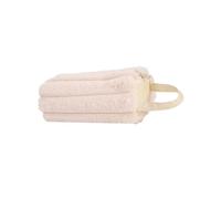 Limtula Large Plush Pencil Case with Handle, Big Capacity, Beige