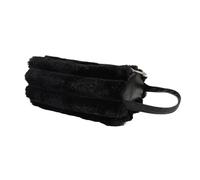Limtula Large Plush Pencil Case with Handle, Big Capacity, Black