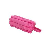 Limtula Large Plush Pencil Case with Handle, Big Capacity, Rose Red